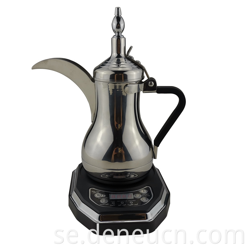 Electric 800W 1200W 1800W Arabiskt kaffe- och te -tillverkare i guldfärg 400 ml 600 ml 1000 ml